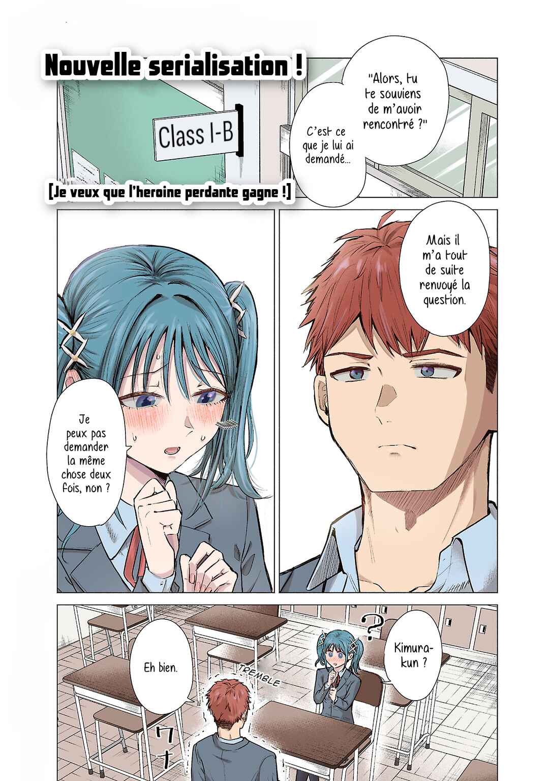 Chapitre 1 : Je veux que Manaka Kawashima gagne !, planche 1